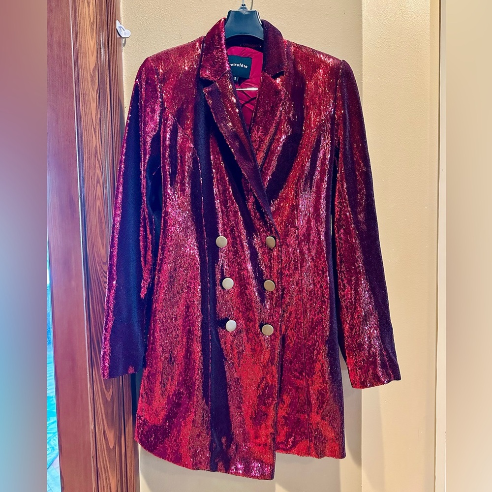 Retrofete Selena Sequin Jacket Dress